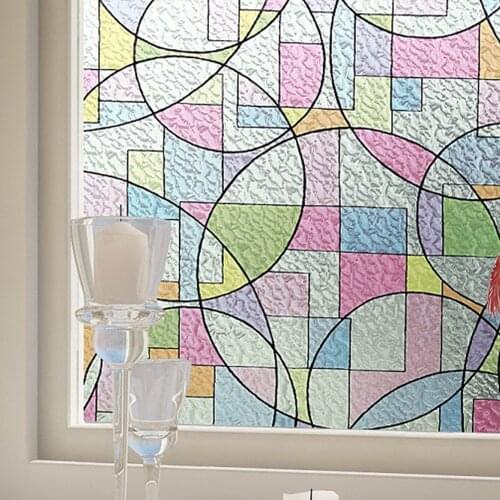HOHOFILM 92cm*50cm 2D Static Window Film Stained Decorative Privacy Window Films for Glass, Waterproof Covers for Glass