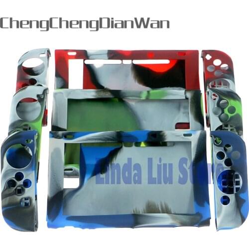 Right Left Housing Shell Case Skin Cover Protector Camouflage Anti-Slip Silicone for Switch 10sets/lot