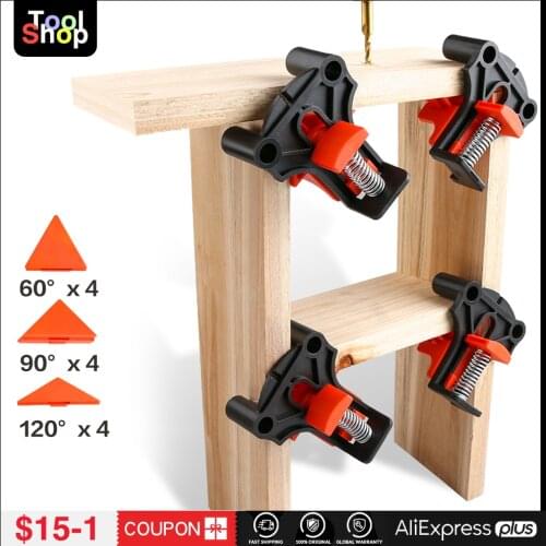 60/90/120 Degree Right Angle Clamp Corner Mate Woodworking Hand Fixing Clips Picture Frame Corner Clip Positioning Tools