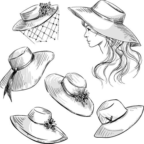 ZhuoAng Pretty Girl Hats Clear Stamps For DIY Scrapbooking/Card Making/Album Decorative Silicone Stamp Crafts