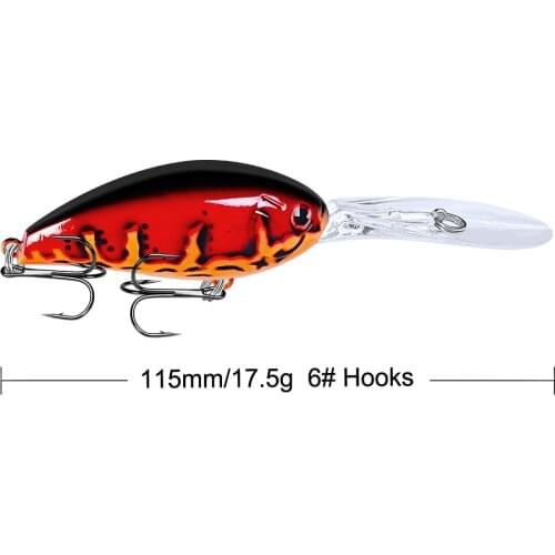 1Pcs Crankbait fishing Wobblers 17.5g 11.5cm artificial Crank Bait Bass Fishing Lure pike trolling pesca carp Fishing Tackle