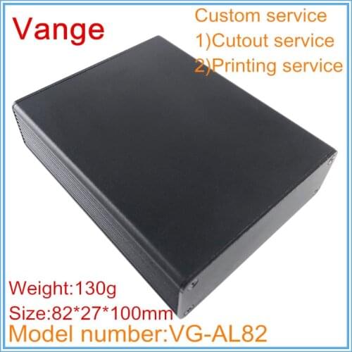 1pcs/lot electronics enclosure 82*27*100mm 6063-T5 aluminum project boxes diy housing for GPS tracker