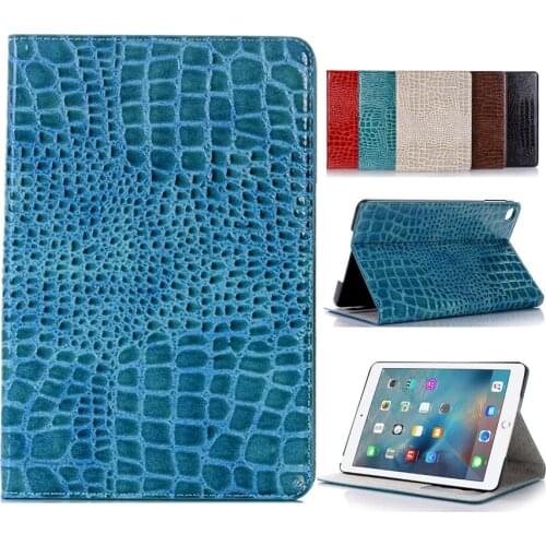 A1822 A1823 Coque for iPad 9.7 2017 Case Luxury Crocodile PU Leather Folio Stand 9.7'' Case For iPad 2017 9.7 Luxury Flip Cover
