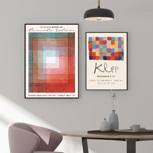 Watercolor Paul Klee Classic Abstract Style Modern Decoration Painting Exhibition Posters Canvas Prints Wall Art Pictures Decor