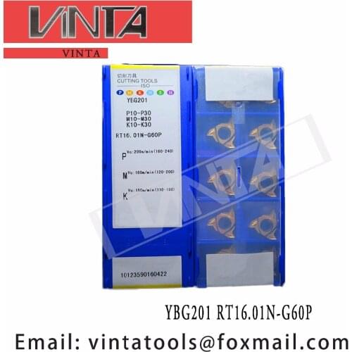 Free shipping! Original 10pcs/lots RT16.01N-G60P YBG201 CNC Carbide Turning Inserts CNC Carbide Blade Lathe Tools