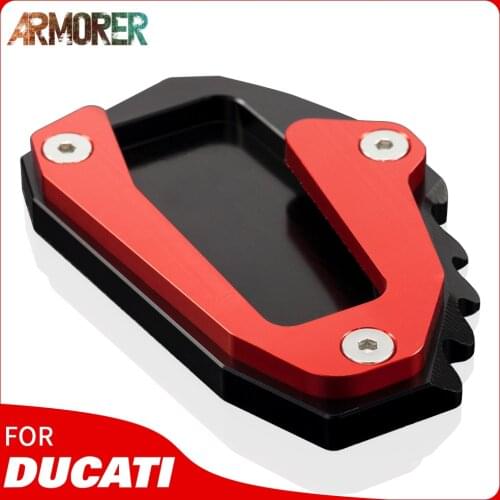 Motorcycle Foot Side Stand Extension Pad Kickstand Plate Enlarge For Ducati Multistrada 1200/s/enduro Monster 821 Diavel 1260