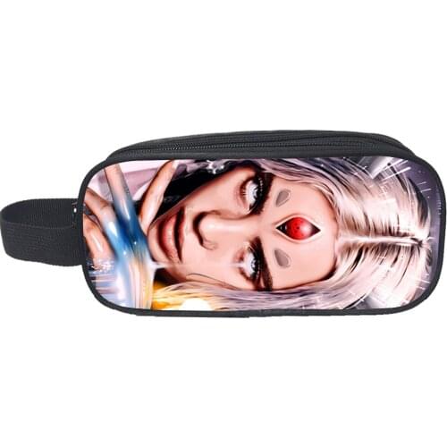 Billie Eilish Pencil Case Cosmetic Bag Makeup Zipper School Supplies Cosmetic Case Teens Hip Hop