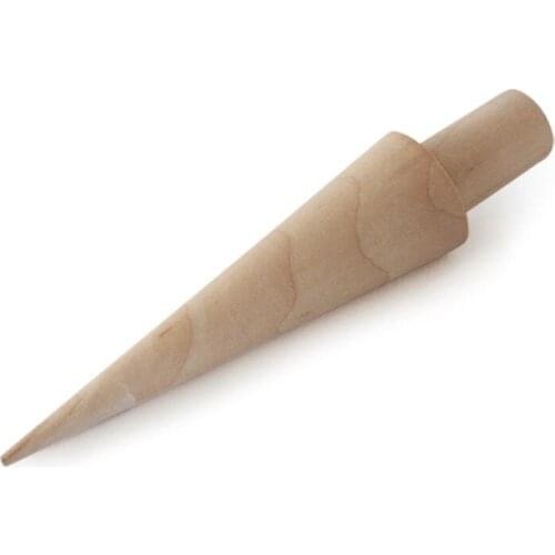 Wooden Ice Cream Cone Mold DIY Egg Roll Omelet Waffle Roller Pastry Roll Baking Decorating