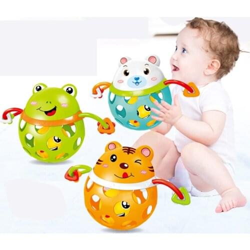 0-12Months Baby Rattles Toy Cars Soft Plastic Baby Teether Hand Grasping Ball Toys Rattle Early Educational Hand Bell Baby Toys