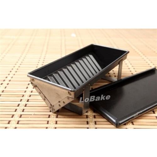 Long size trigon shape fluted wall aluminium alloy moldes bakeware toast metal bread mold for DIY baking mousse cake tools