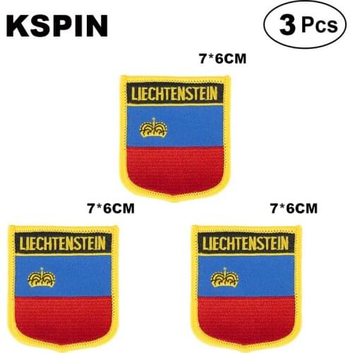 Liechtenstein Shiled Shape flag patches national flag patches for Cothing DIY Decoration