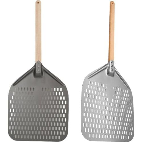 Pizza Turning Peel Paddle Metal with Detachable Handle for Baking Oven Accs