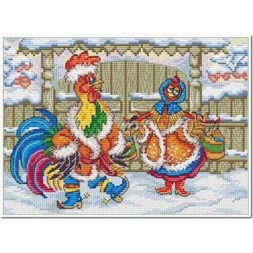 Beautiful Cock 32-26 Counted Cross Stitch 11CT 14CT 18CT Cross Stitch Kits Embroidery Needlework Sets