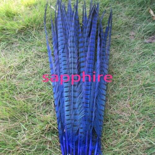 Wholesale 500 / lot beautiful sapphire pheasant feathers 16-18 inches / 40-45 cm free shipping