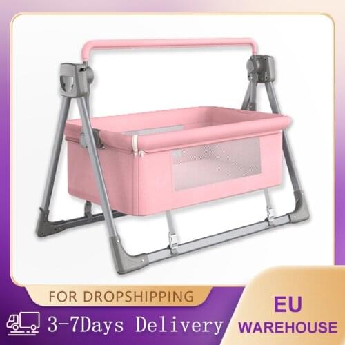 Portable Baby Crib Cradle Newborn Movable Nest Crib Baby Travel Bed Game Bed with Mosquito Net Sleeping Bed Baby Rocking Bed