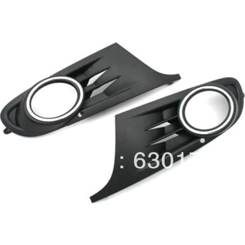 Replacement Front Lower Side Cooling Air Grille with Chrome Fog Light Cutout For VW Volkswagen Golf MK6