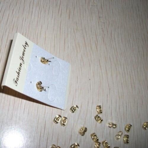 Light Golden Silver Plated Alloy 14K Bowknot Earnuts Stud Earrings Jewelry Findings & Components for Women & Children 100pcs/bag