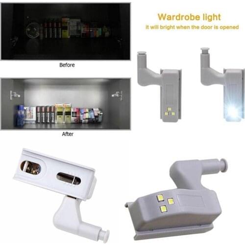 Include Battery Led Cabinet Hinge Night Light Sensor Door For Kitchen Closet Room Bedroom Light Cupboard Living Wardrobe La X2H4