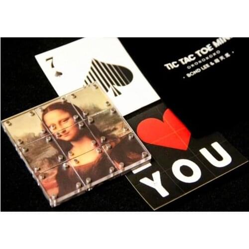 Tic Tac Toe Mini Magic Tricks Stage Close Up Magia Paper and Pencil Game Illusions Mentalism Gimmick Props Classic Toys Magica