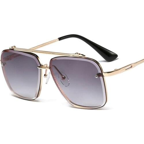 Veshion Pilot Polygon Metal Frame Sunglasses Men Women Fashion Shades UV400 Vintage Glasses