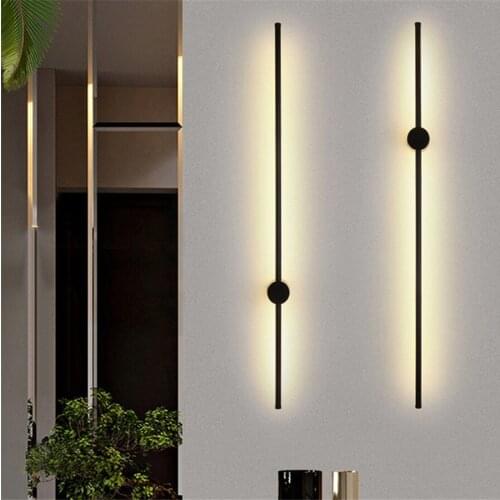 Up Down Bedroom Bedside Background Wall Light Modern Simple Linear Tube LED Wall Lamp Foyer Corridor Staircase LED Sconce Lamps