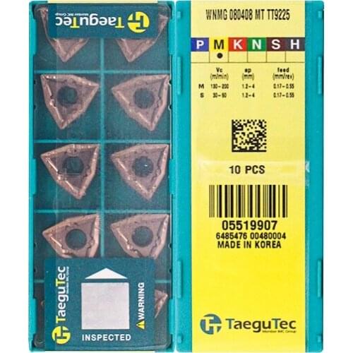 WNMG080408-MT TT9225 Original Taegutac Carbide Inserts Turning Inserts Lathe Tools 10Pcs/Lot