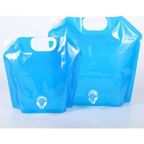 Wonderlife Outdoor Folding Portable Water Bag With Faucet Car Water Storage Bag Bucket Emergency Water Bag Sports Riding Bottle