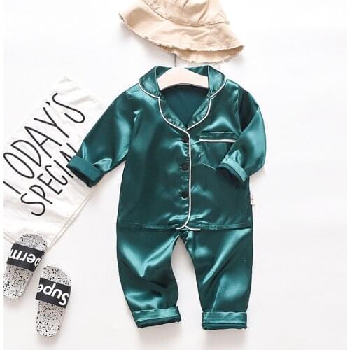Winter Sleepwear children clothes Toddler Baby Boys Long Sleeve Solid Tops+Pants Pajamas Outfits boy 2020 roupas infantil menino