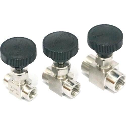 1/8" 1/4" 3/8" 1/2" BSP Female 304 Stainless Steel Shut off Needle Valve 915 PSI Propane Gas