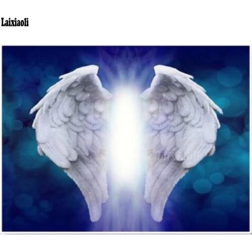 5d cross stitch diamond painting Nordic Angel Wings full square round diy diamond embroidery Mosaic wall decorative icon sticker