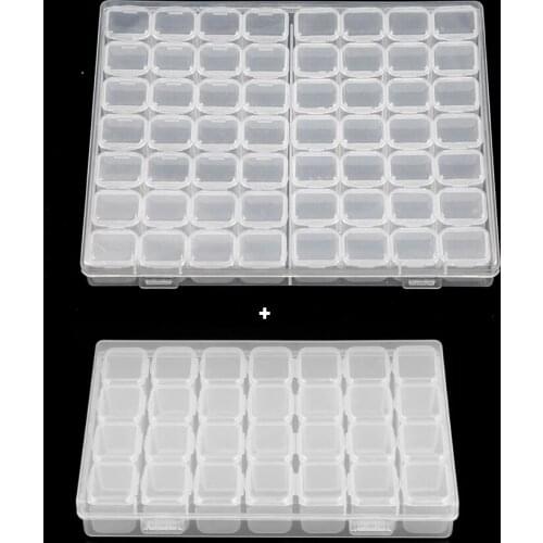 84/56 Grids Diamond Painting Accessories Box Rhinestone Embroidery Crystal Bead Organizer Storage Boxes Case Container Tools