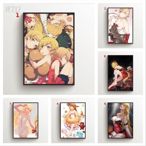 Anime Posters Monogatari Oshino Shinobu Wall Poster Canvas Painting Posters and Prints Wall Decor Wall Art Picture Home Decor