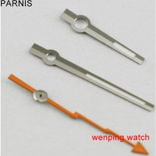 Orange Second Watch Bend Hands Green luminous fit Miyota 8205,8215,821 series Movement automatic mens watch