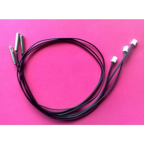 Fast Free Ship 50pcs/lot 600mm length with probe Nickel plated Copper shell 5*25mm 10K+-1% 3435 NTC temperature sensor