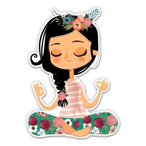 Express Yoga Girl Pretty Zen Inner Peace - Vinyl Sticker Waterproof Decal