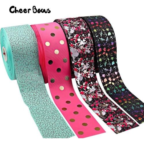 Printed Grosgrain Ribbons 2Yards/lot DIY Handmade Wedding Decoration Ribbons 75mm Width Ribbons Cinta Fita Ribbon Gifts