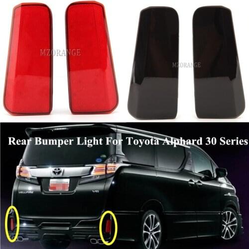 Red/Black 2 Pcs Rear Bumper Light For Toyota Alphard 30 Series Rear Reflector Brake Taillight Turn Signal Fog Lamp car Styling