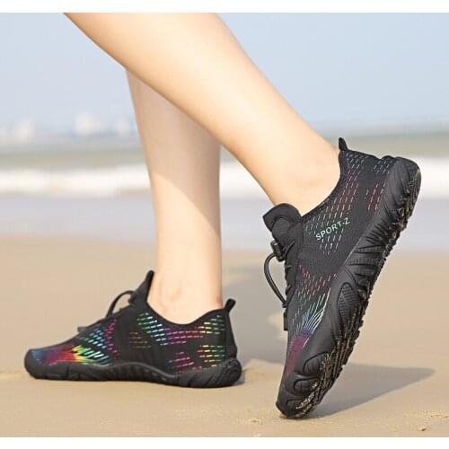 Summer Unisex Aqua Shoes Breathable Quick-Drying Comfortable Water Shoes for Men Women Colorful Beach Stream Sports Sneaker