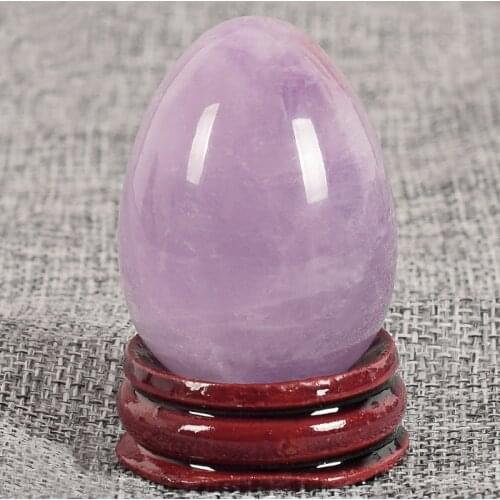 1 PCS 45X30mm Yoni Egg Undrilled Natural Crystal Jade Massager Healing Love Stone Kegel Exerciser Reiki Veginal ben wa balls