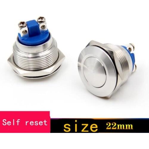 22mm metal waterproof, anti rust and anti-oxidation damage spherical stainless steel button switch cambered surface screw foot