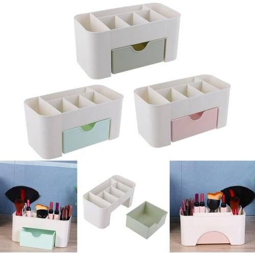 Multifunctional creative 6 Grid Makeup Brush Holder Storage Desktop Ornament Crafts Storage Basket makeup organizer storage box