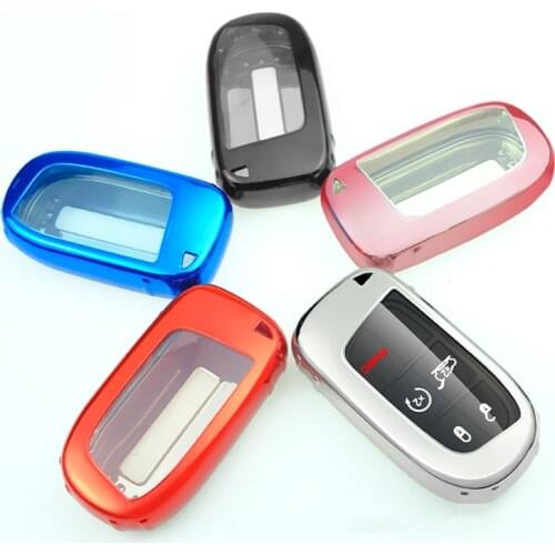 Soft TPU Car Remote Key Cover Case Fob For Fiat Jeep Key Ring Shell Dodge Ram 1500 Journey Charger Dart Challenger Durango