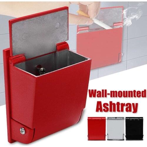 95*70mm Wall Mounted Aluminum Alloy Ashtray Cigarette Ashtray Holder Creative Personality Outdoor Smoking Public Places