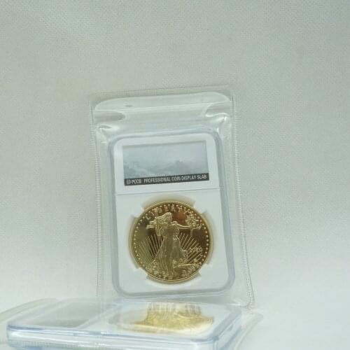 NON Magnetic 2020 American Statue of Liberty Eagle Coin Gold plated Commemorative Coin Collection PCCB Case