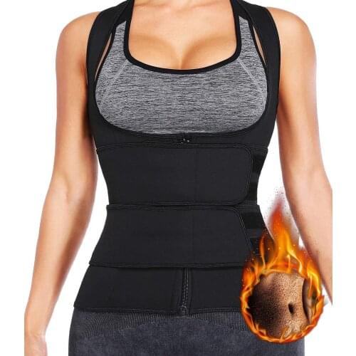 Neoprene Body Shapewear Women Waist Trainer Sauna Corset Vest Body Shaper Sweat Belly Slimming Sheath Reductive Girdle Zipper