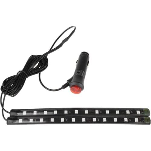 New New White 2X12 LED Car Interior Footwell Floor Decor Atmosphere Light Neon Strip