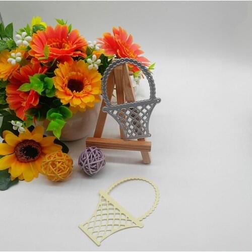 New Metal Cutting Dies Flower Basket New Stencils For DIY Scrapbooking Paper Cards Craft Making Craft 6*9mm