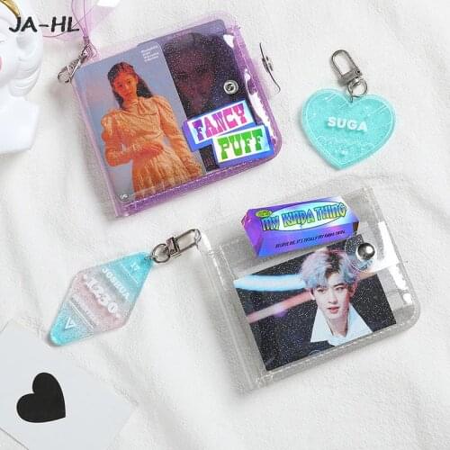 New Transparent Purse PVC Clear Jelly Bag Mini Money Wallet Card Holder Clear Wallet