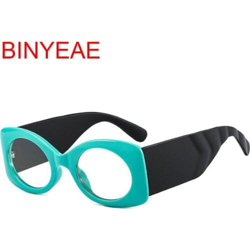 Optical Glasses Frame Women Men Round Oversized Eyeglasses Frames Green Pink Leopard Spectacles Clear Lens Glasses Wide Legs