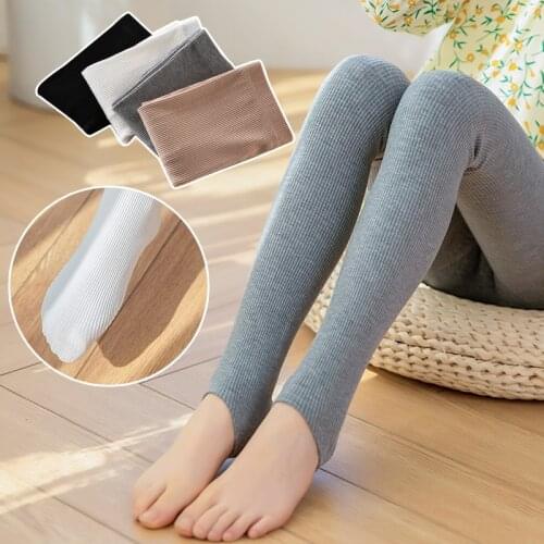 Multicolor optional 3-12 years old girls vertical striped stockings spring and autumn pure color breathable cotton socks